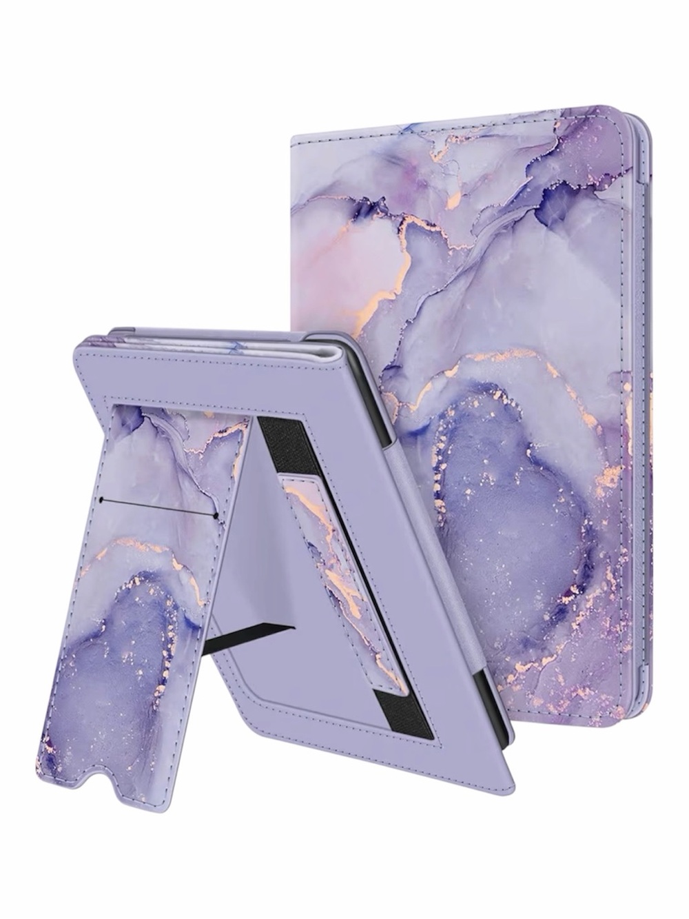 Stand Case for 6" Kindle 11th Generation 2024/2022, Lilac Marble
